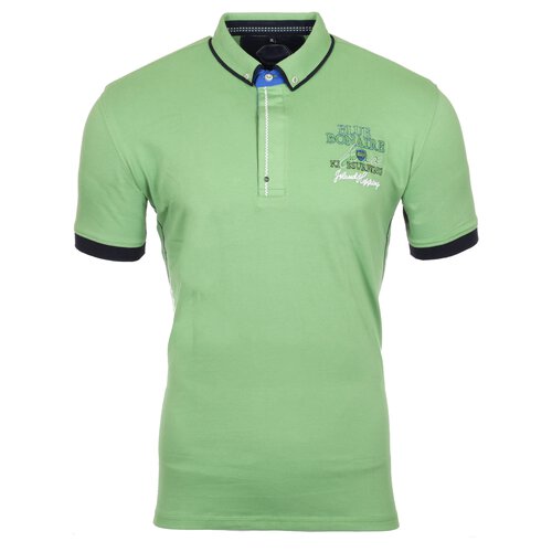 Reslad Polo-Shirt Herren Slim Fit Button-Down-Kragen Polo-Hemd RS-5202 Grn M