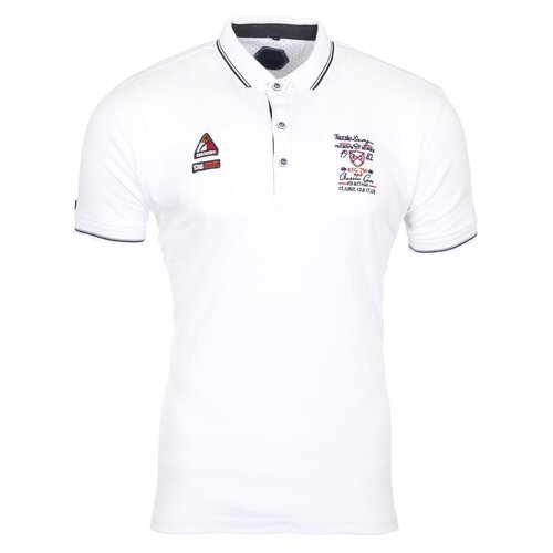 Reslad Polo-Shirt Herren Slim Fit Polo-Hemd aus Baumwolle Kurzarm RS-5203 Wei S