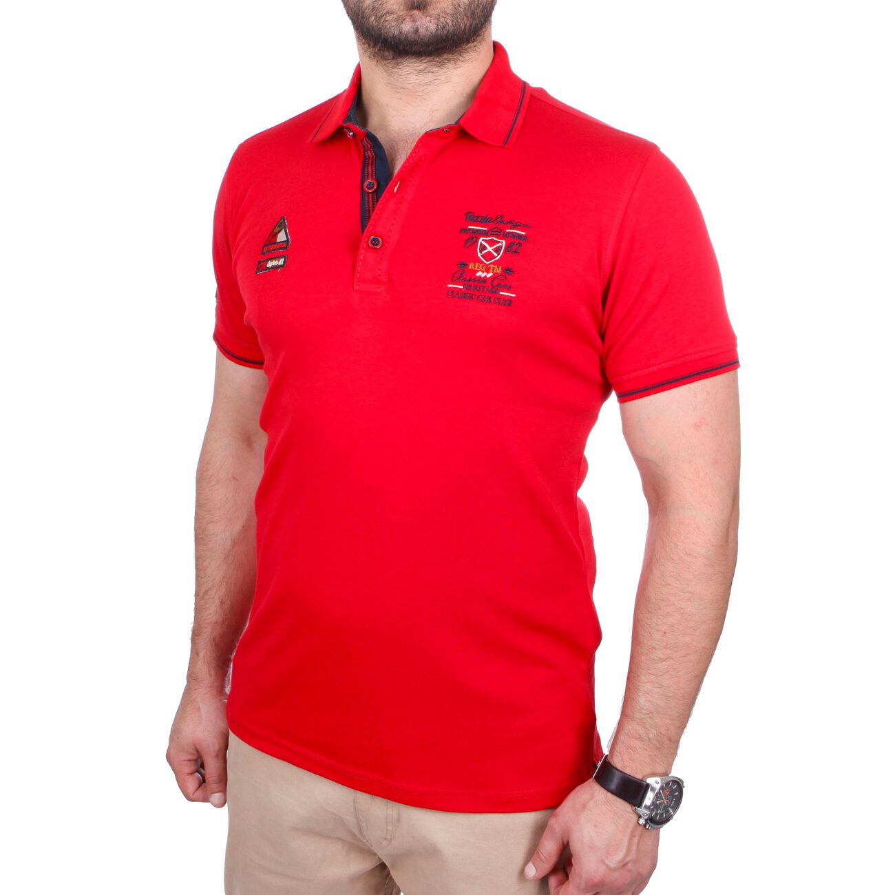 Reslad Polo  Shirt Herren  Slim Fit Polo  Hemd aus Baumwolle 