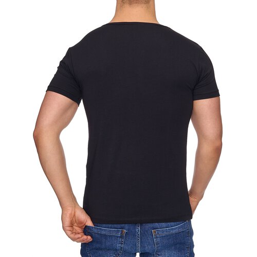Reslad Herren V-Neck T-Shirt RS-5052 Schwarz 17100 XL