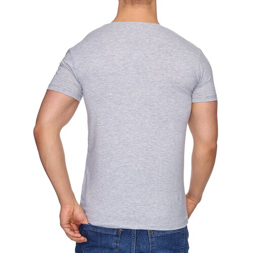 Reslad Herren V-Neck T-Shirt RS-5052 Grau 17100 XL