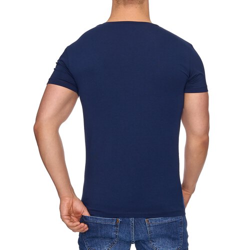 Reslad Herren V-Neck T-Shirt RS-5052 Navyblau 17100 L