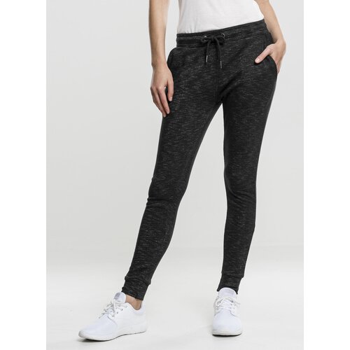 Urban Classics Jogging-Hose Damen Space Dye Terry Sweatpant TB-1719 Schwarz