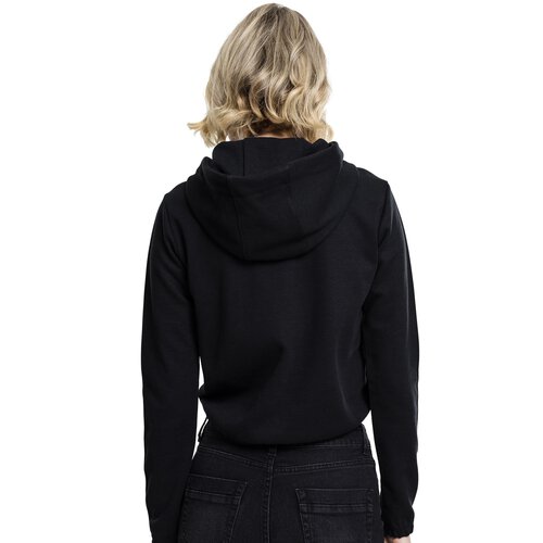 Urban Classics Damen Sweat-Shirt Interlock Short Kapuzen Pulli Hoody TB-1717 Schwarz XL