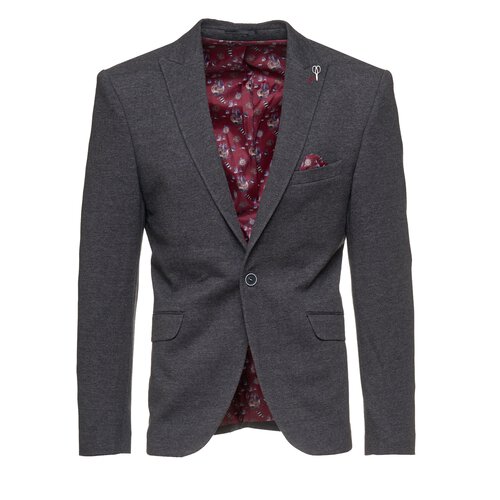 Reslad Herren Sakko Jackett Sweat Blazer Anzug-Jacke RS-9010 Anthrazit