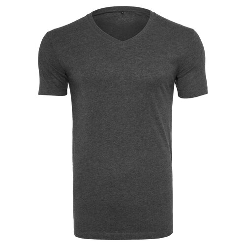 Herren T-Shirt Basic Jersey V-Neck Kurzarm-Shirt Mnner-Shirt BY-006 Anthrazit S