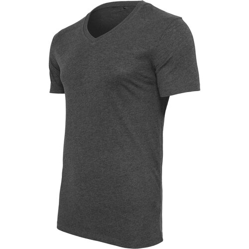 Herren T-Shirt Basic Jersey V-Neck Kurzarm-Shirt Mnner-Shirt BY-006 Anthrazit M