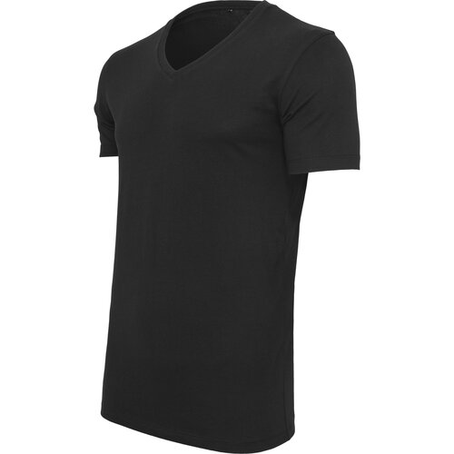 Herren T-Shirt Basic Jersey V-Neck Kurzarm-Shirt Mnner-Shirt BY-006 Schwarz S