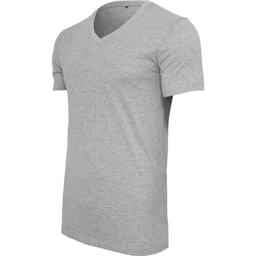 Herren T-Shirt Basic Jersey V-Neck Kurzarm-Shirt Mnner-Shirt BY-006 Grau 2XL