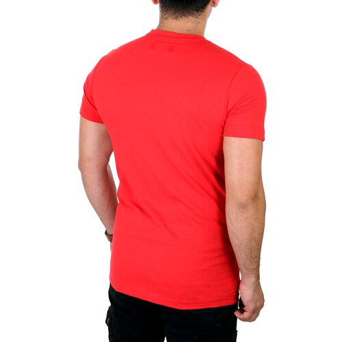 Adidas Herren T-Shirt BIG LOGO Motiv Print Kurzarm-Shirt AD-92904 Rot