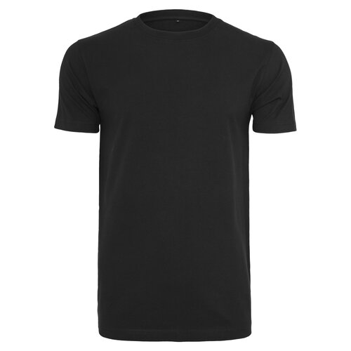 Herren T-Shirt Basic Jersey Einfarbig Rundhalsauschnitt Kurzarm-Shirt Mnner-Shirt Schwarz M