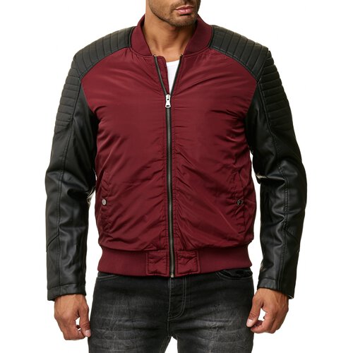 Reslad Kunstlederjacke Herren-Jacke Mnner bergangs-Jacke Two Tone Leder-Jacke RS-9019