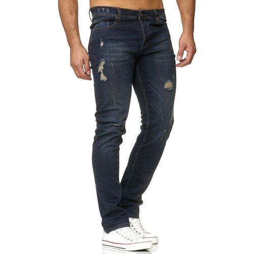 Reslad Jeans Herren Destroyed Slim Fit Herren-Hose Jeanshose Männer Hosen Stretch Denim Jeans RS-2090