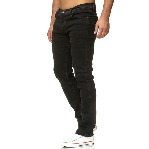 Reslad Jeans Herren Designer Slim Fit Basic Style Stretch Denim Jeanshose Mnner Jeans Herren-Hose RS-2092 Schwarz W31 / L34