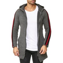 Reslad Strickjacke Herren Kontraststreifen Strickjacken...