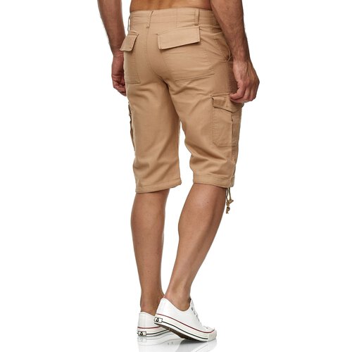 Reslad Leinen Cargo Shorts Mnner Strandhose Herren Leinenhose 3/4 Hose Freizeit Kurze Hosen Sommer Bermudas RS-3001