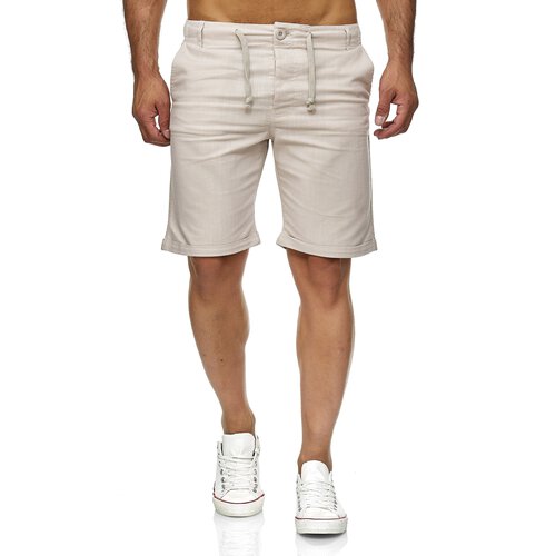 Reslad Leinenhose Kurze Hose Herren Leinen-Shorts lssige Mnner Freizeithose Strandhose Stoffhose Sommer-Shorts RS-3002