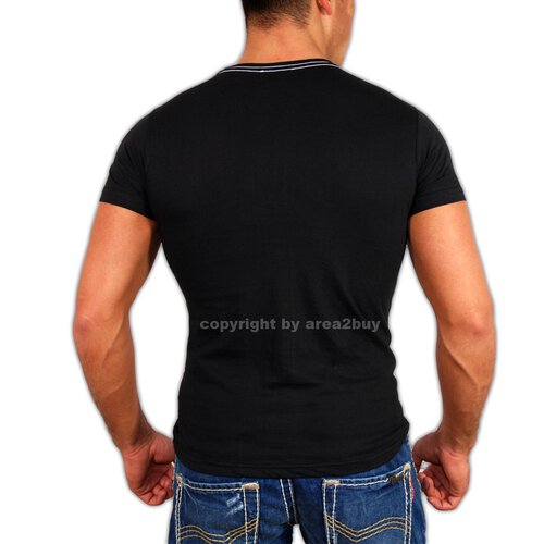 Tazzio Herren T-Shirt Mnner Shirt Sommer TZ-2023 Schwarz S