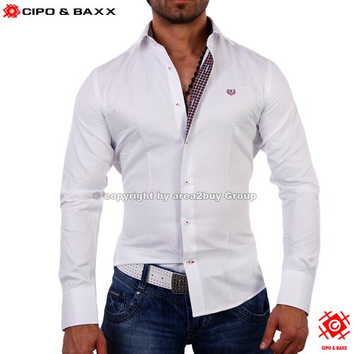Cipo & Baxx Herren Hemd langarm hochwertiges Männer Hemd C-1120