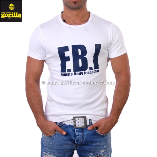 Gorilla G-9003 FBI T-Shirt Weiß