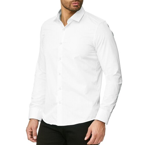 Golden Horn Herren Hemd langarm hochwertiges Männer Hemden Herrenhemd GH-700 Weiß