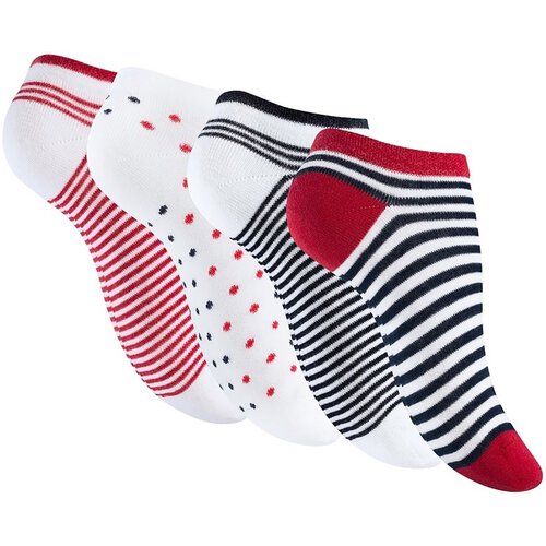 Damen Motiv Socken (8 x Paar) süße Söckchen für Frauen aus Baumwolle mit Streifen, Punkte, Herzen | Damensocken Sneaker Socken Füßlinge