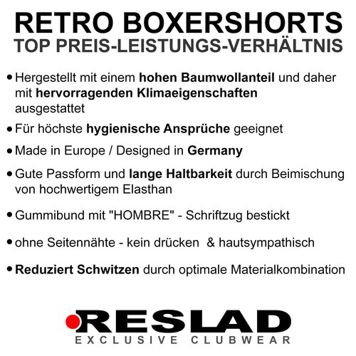 Reslad Boxershorts Herren (12er Pack) Unterhosen Männer Unterwäsche Men | Boxer Retroshorts bequem & pflegeleicht