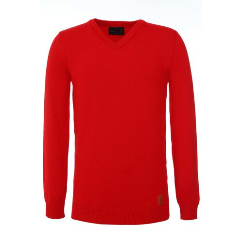 Reslad Pullover Herren Strickpullover Strick Pulli für Männer | bequeme Baumwolle Herrenpullover Sweater V-Auschnitt Basic RS-1051