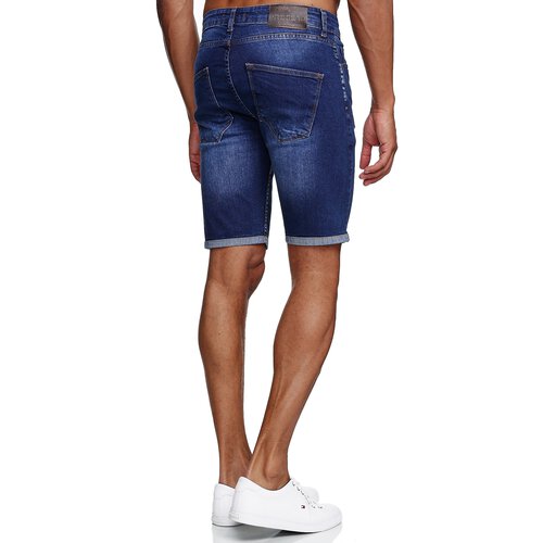 Reslad Jeans Shorts Herren Kurze Hosen Sommer l Used Look Destroyed Mnner Denim Jeansshorts l Bermuda Capri Hose Regular Fit RS-2086 Blau W30