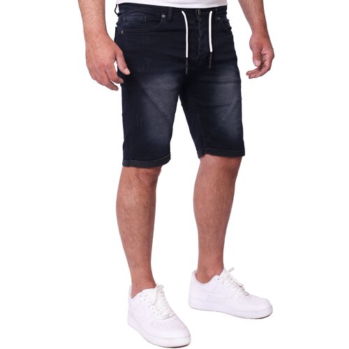 Reslad Jeans Shorts Herren Kurze Hosen Sommer - Sweathose in Jeansoptik l Stretch Denim Männer Jeansshorts l Hose Regular Fit RS-2087