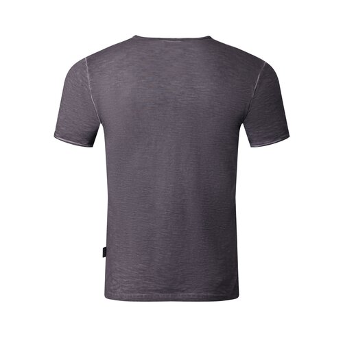 Reslad T-Shirt Herren V-Ausschnitt verwaschen Vintage Optik Shirt Mnner RS-5041 Anthrazit S