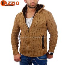 Tazzio TZ-1208 Grobstrick Winter Jacke Kapuzen Pullover